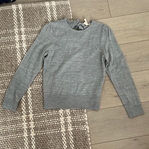 H&M Grey Bow Tie Back Sweater